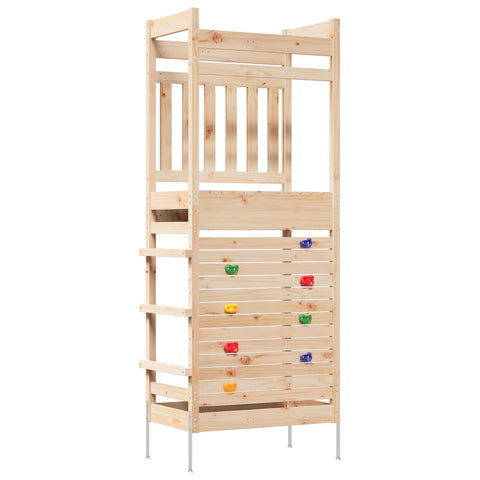 Outdoor Play Tower Natural 85 X 53 X 207 Cm Solid Pine Wood