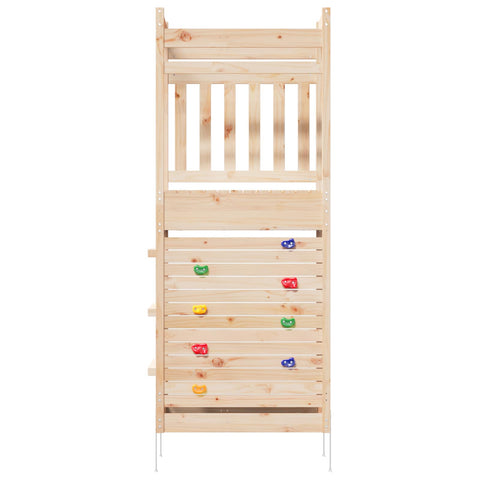 Outdoor Play Tower Natural 85 X 53 X 207 Cm Solid Pine Wood