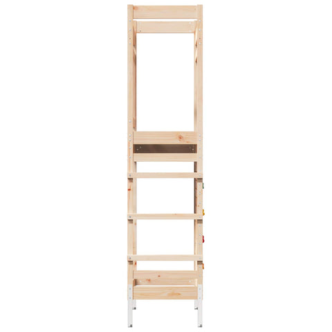 Outdoor Play Tower Natural 85 X 53 X 207 Cm Solid Pine Wood