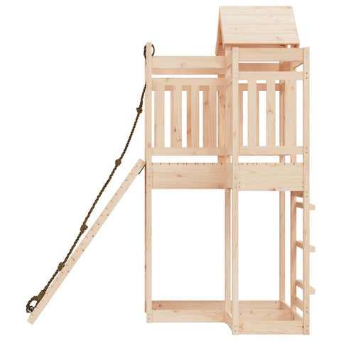 Playhouse With Climbing Wall Solid Wood Pine
