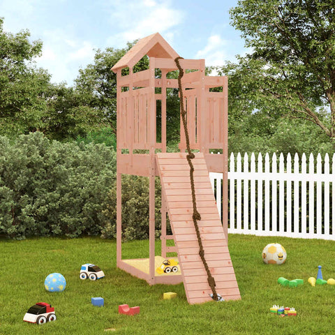 Playhouse With Climbing Wall Solid Wood Pine