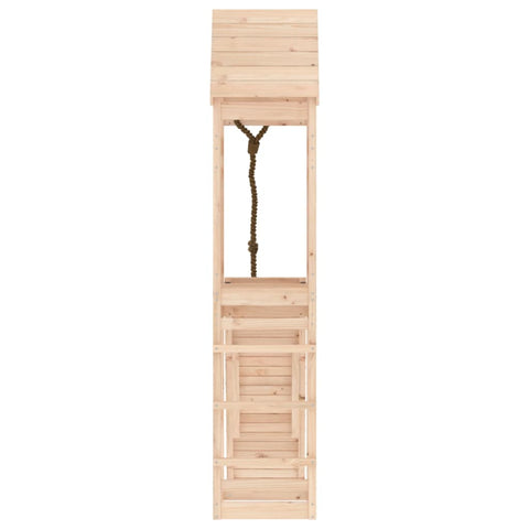 Playhouse With Climbing Wall Solid Wood Pine