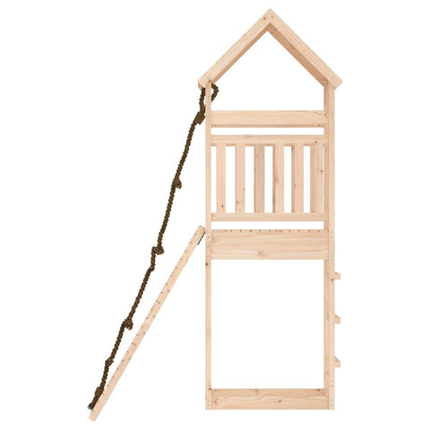 Playhouse With Climbing Wall Solid Wood Pine