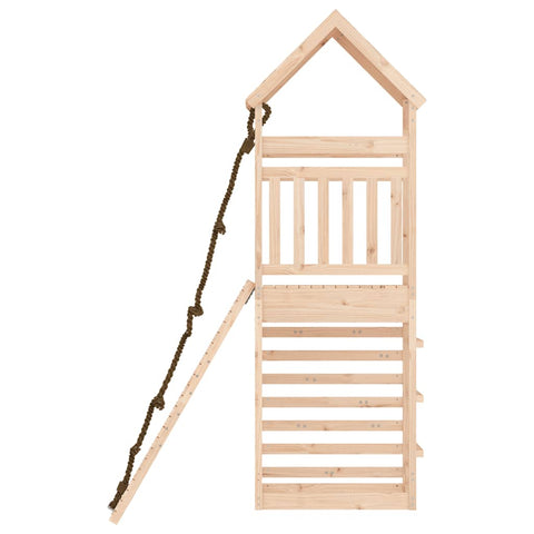 Playhouse With Climbing Wall Solid Wood Pine