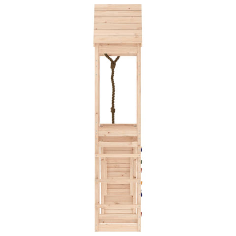Playhouse With Climbing Wall Solid Wood Pine