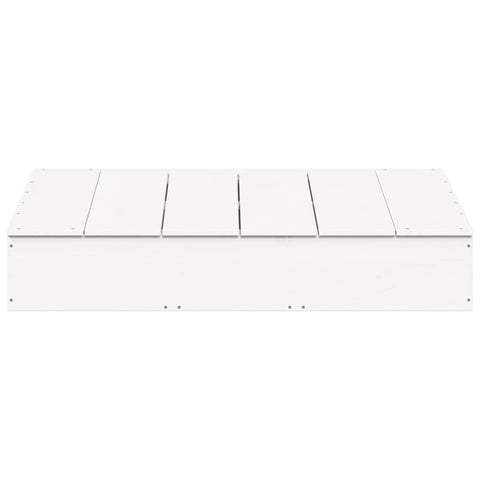 Sandpit With Cover 111X111X19.5 Cm Solid Wood Pine
