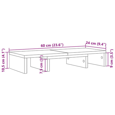 Monitor Stand Adjustable Engineered Wood