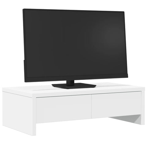 Monitor Stand With Drawers Engineered Wood