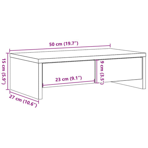 Monitor Stand With Drawers Engineered Wood