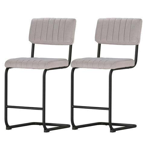 Artiss 2x Bar Stools Velvet Chairs
