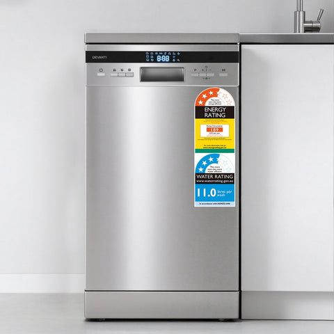 Devanti 10 Place Settings Freestanding Dishwasher Silver