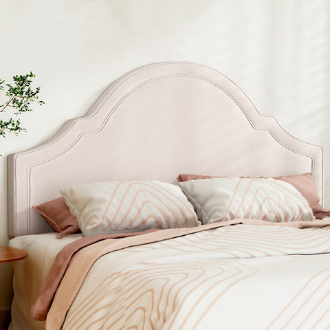 Artiss Bed Head Headboard King Velvet IRIS Beige