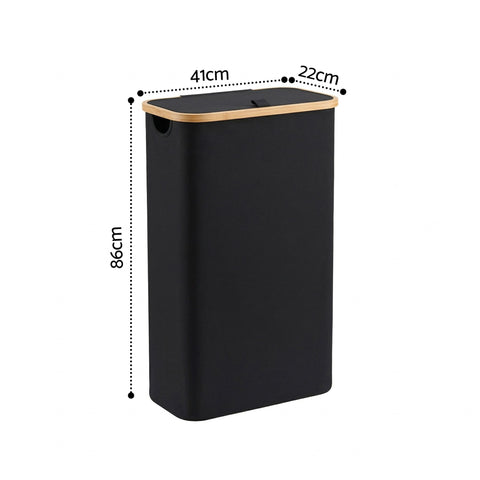Artiss Laundry Basket with Removable Bag Foldable Black