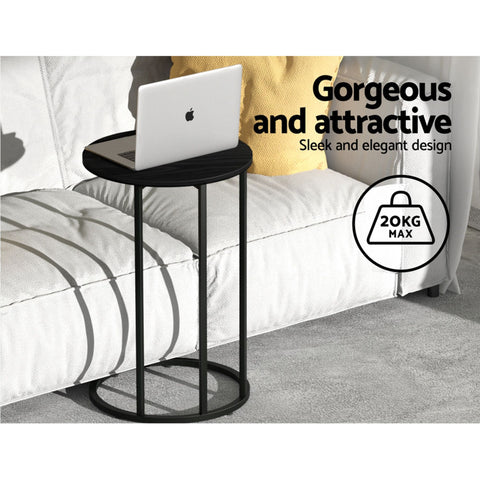 Artiss Single Sofa Bed and Side Table Set, Adjustable Recliner Narrow End Table