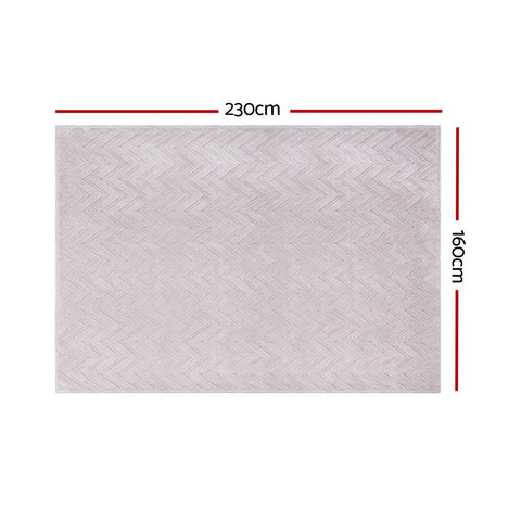 Artiss Floor Rugs 160x230cm Washable Area Mat Large Carpet Microfiber Ripple