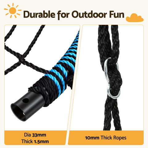 Gardeon Tree Swing Net Hammock 98.5cm for Backyard Porch Outside Playground