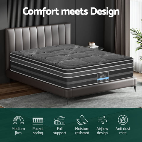 Giselle Bedding 35cm Mattress Bamboo Cover Double