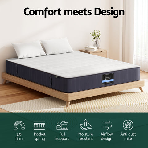 20cm Giselle Mattress Queen Bed Pocket Spring Mattresses
