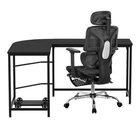 Artiss Computer Desk L-Shape Study Desks Ergonomic Office Chair Mesh Chairs