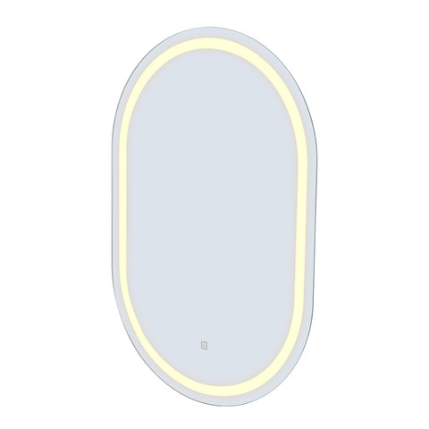 Embellir 2 LED Wall Mirror With Light 50X75CM Bathroom Decor Oval Mirrors Vanity