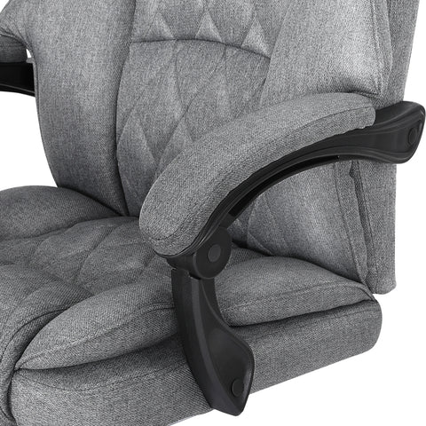 Artiss Executive Office Chair Fabric Recliner Grey