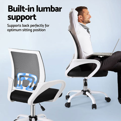 Artiss 2x Office Chair Mesh Computer Gaming Desk Chairs Work Study Mid Back