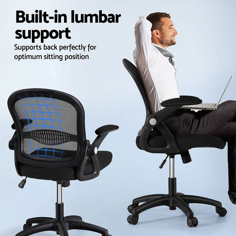 Artiss 2x Mesh Office Chair Computer Gaming Desk Chairs Work Study Mid Back