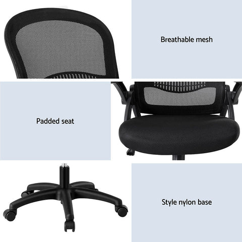 Artiss 2x Mesh Office Chair Computer Gaming Desk Chairs Work Study Mid Back