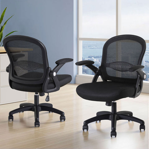 Artiss 2x Mesh Office Chair Computer Gaming Desk Chairs Work Study Mid Back