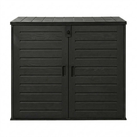 Gardeon Outdoor Storage Box 1170L Container Lockable Cabinet Tool Organizer Shed Black