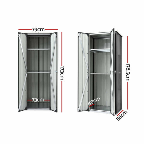 Gardeon Outdoor Storage Cabinet Garden Shed Tool Lockable Cupboard Steel Adjustable Shelves