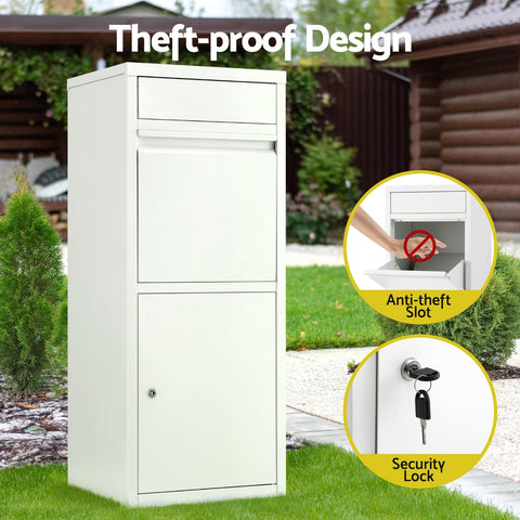 Gardeon Parcel Letterbox Drop Box Package White