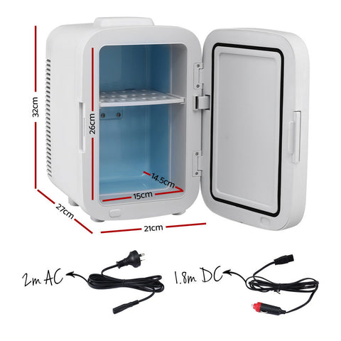 Glacio Mini Fridge Portable 13L White Electric Cooler Warmer 12V 220V