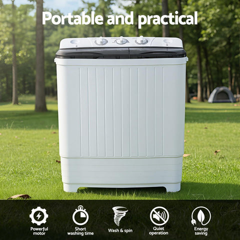 Devanti Portable Washing Machine Twin Tub 4.5KG