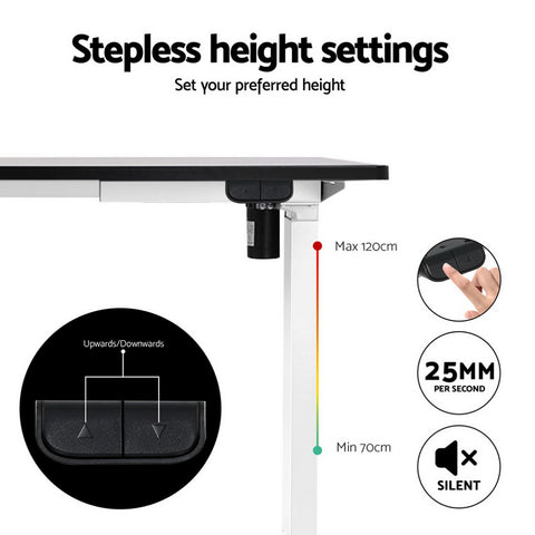 140cm Artiss Electric Standing Desk with Mini Pedal Exercise Bike Home Office