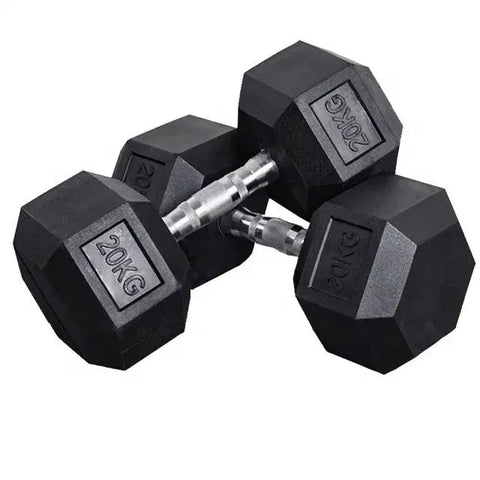 4 Pairs Hex Dumbbells PLUS Dumbbell Rack (100 kg | 5kg-20kg | 1.1m 3-tier Rack)