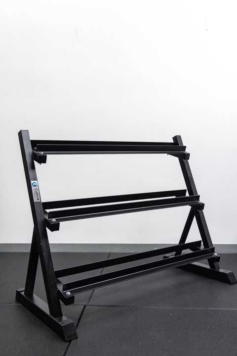 9 Pairs Hex Dumbbells PLUS Dumbbell Rack (270kg | 5kg-25kg | 1.1m 3-tier Rack)