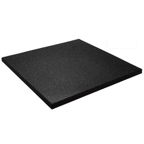 Rubber Gym Mats - Plain Black (15mmx1mx1m)