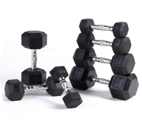 Rubber Hex Dumbbells 2X10 kg