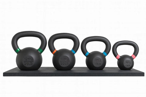 Cast Iron Vinyl Kettlebells (Colour-Marked) 10 Kg