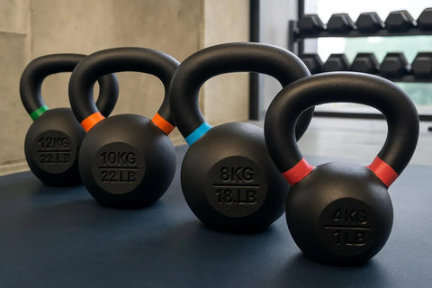 Cast Iron Vinyl Kettlebells (Colour-Marked) 11 Kg