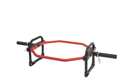 Olympic Shrug Deadlift Bar - Red/Black
