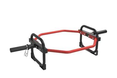 Olympic Shrug Deadlift Bar - Red/Black