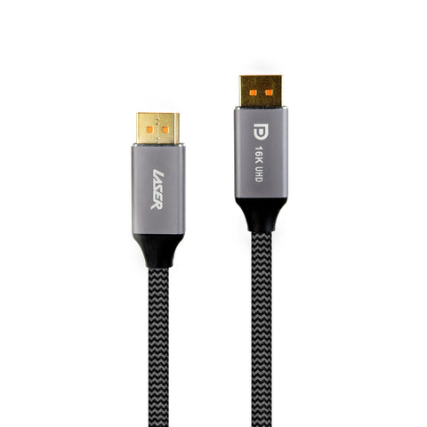 Laser 16K DisplayPort Male to Male Cable 2m