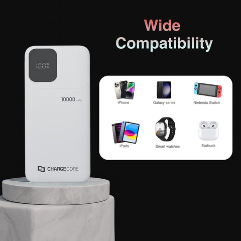 ChargeCore SafeCharge Max 10K - White