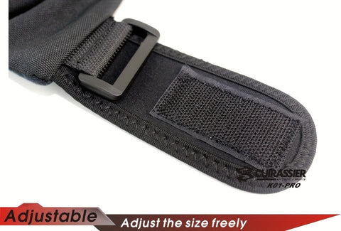knee protector, KO1-PRO, motorcycling knee protection, high-impact sports knee gear, durable knee guard, comfortable knee protection, off-road knee pads, Australian knee brace -BLACK