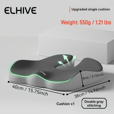 ELHIVE, upgraded single cushion, sitting comfort, ergonomic support, back support, pressure relief, office chair cushion, car seat cushion, health and wellness, portable cushion, durable cushion, Australian market