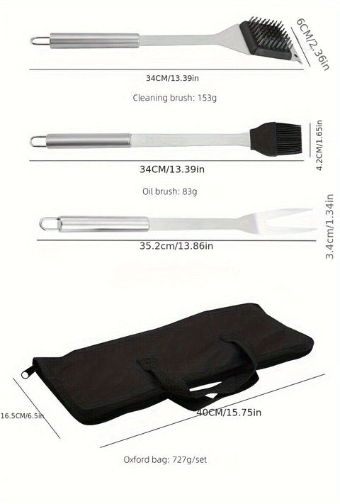 stainless steel BBQ tool set, BBQ utensils, outdoor grilling tools, Australian BBQ set, durable BBQ tools