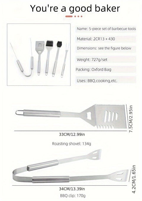 stainless steel BBQ tool set, BBQ utensils, outdoor grilling tools, Australian BBQ set, durable BBQ tools
