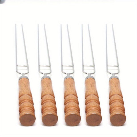 BBQ skewer set, outdoor barbecue Australia, stainless steel skewers, wooden handle skewers, portable skewer set, kebab sticks, grilling accessories